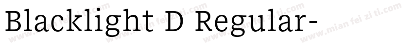 Blacklight D Regular字体转换